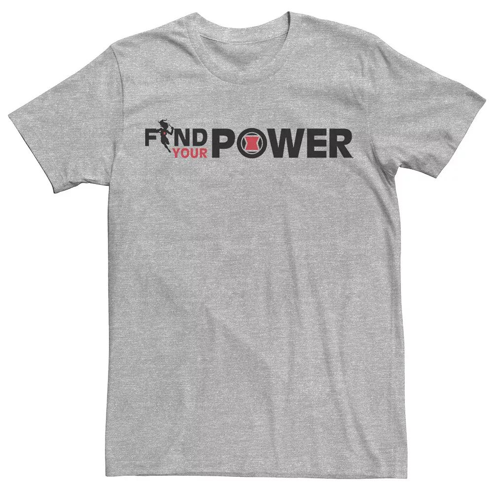 Men's Marvel Black Widow Find Your Power Text Tee,  Product Image