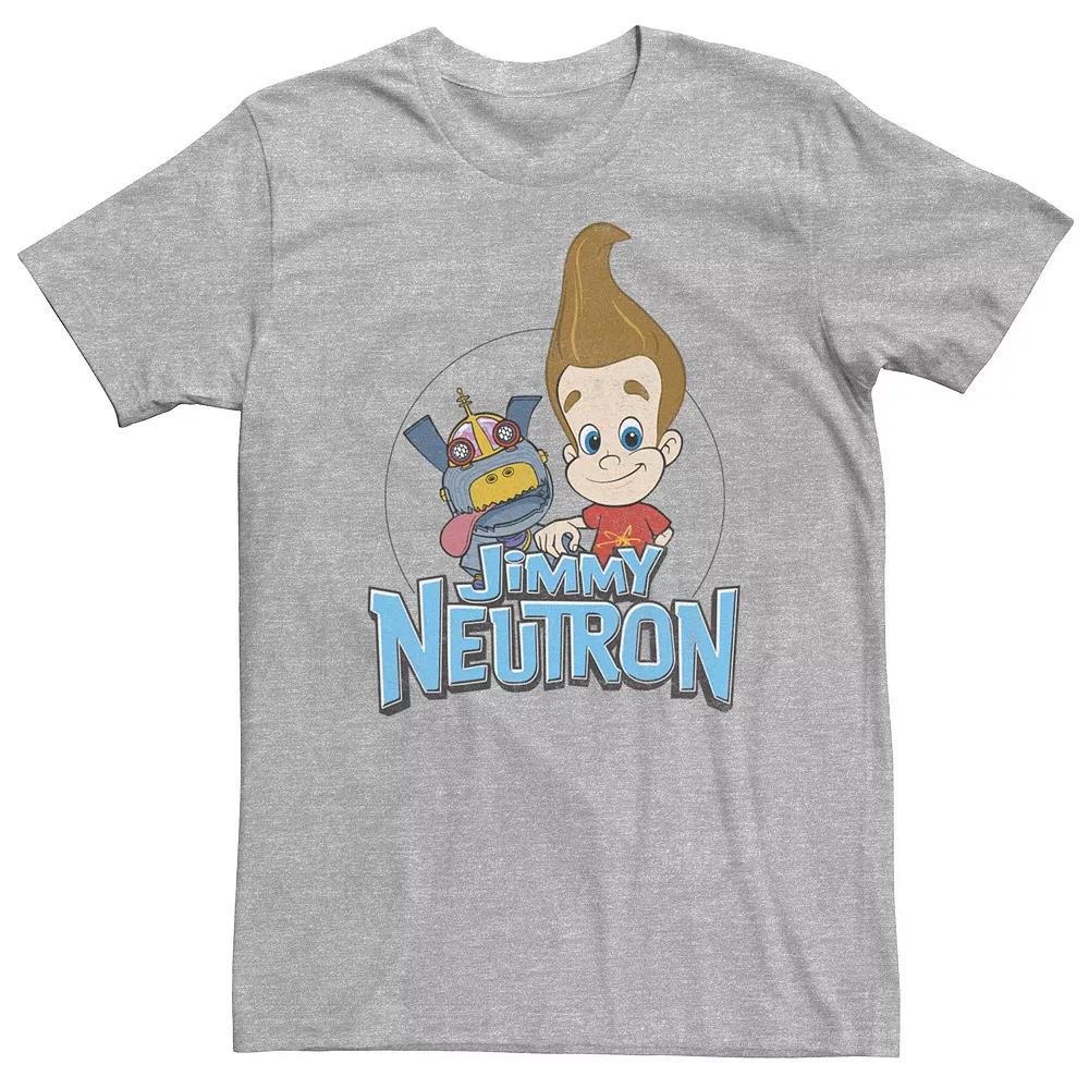 Men's Jimmy Neutron And Goddard Tee, Size: XXL, Athletic Grey Product Image