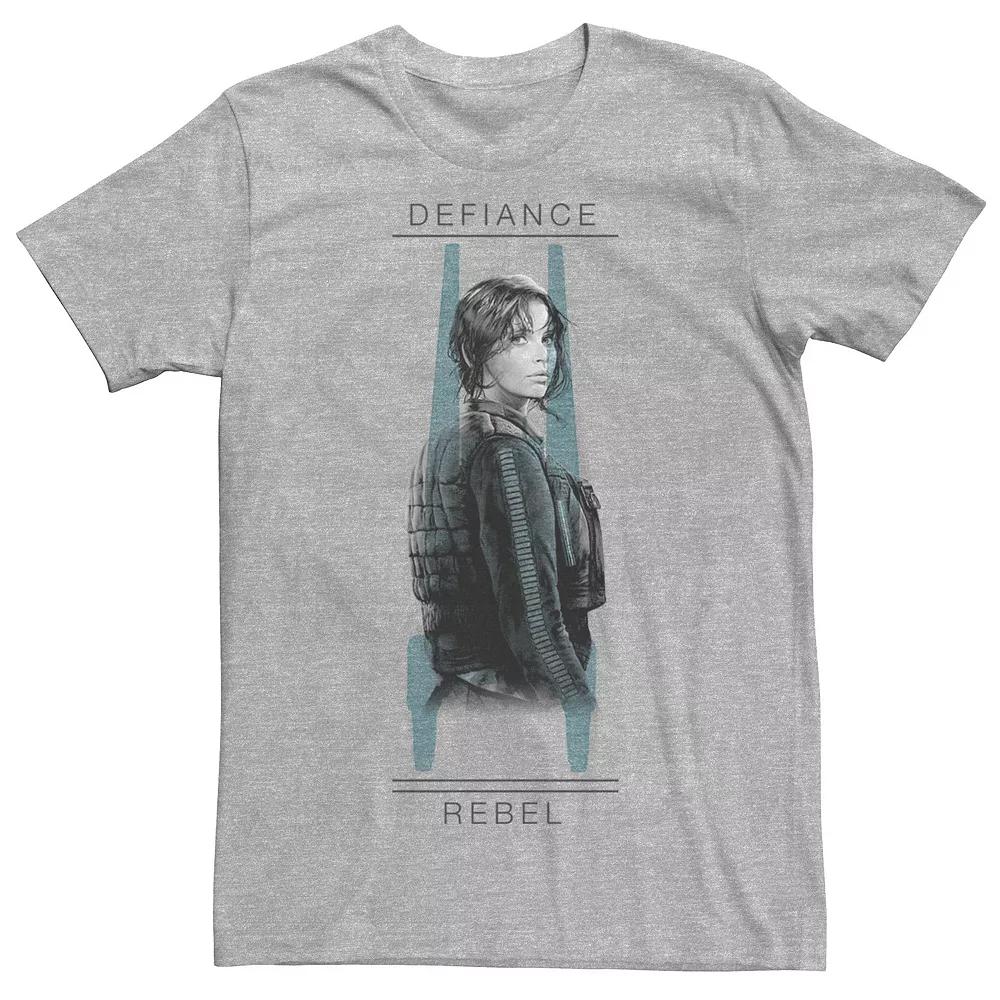 Men's Star Wars Rogue One Jyn Defiance U-Wing Tee, Size: Large, Athletic Grey Product Image