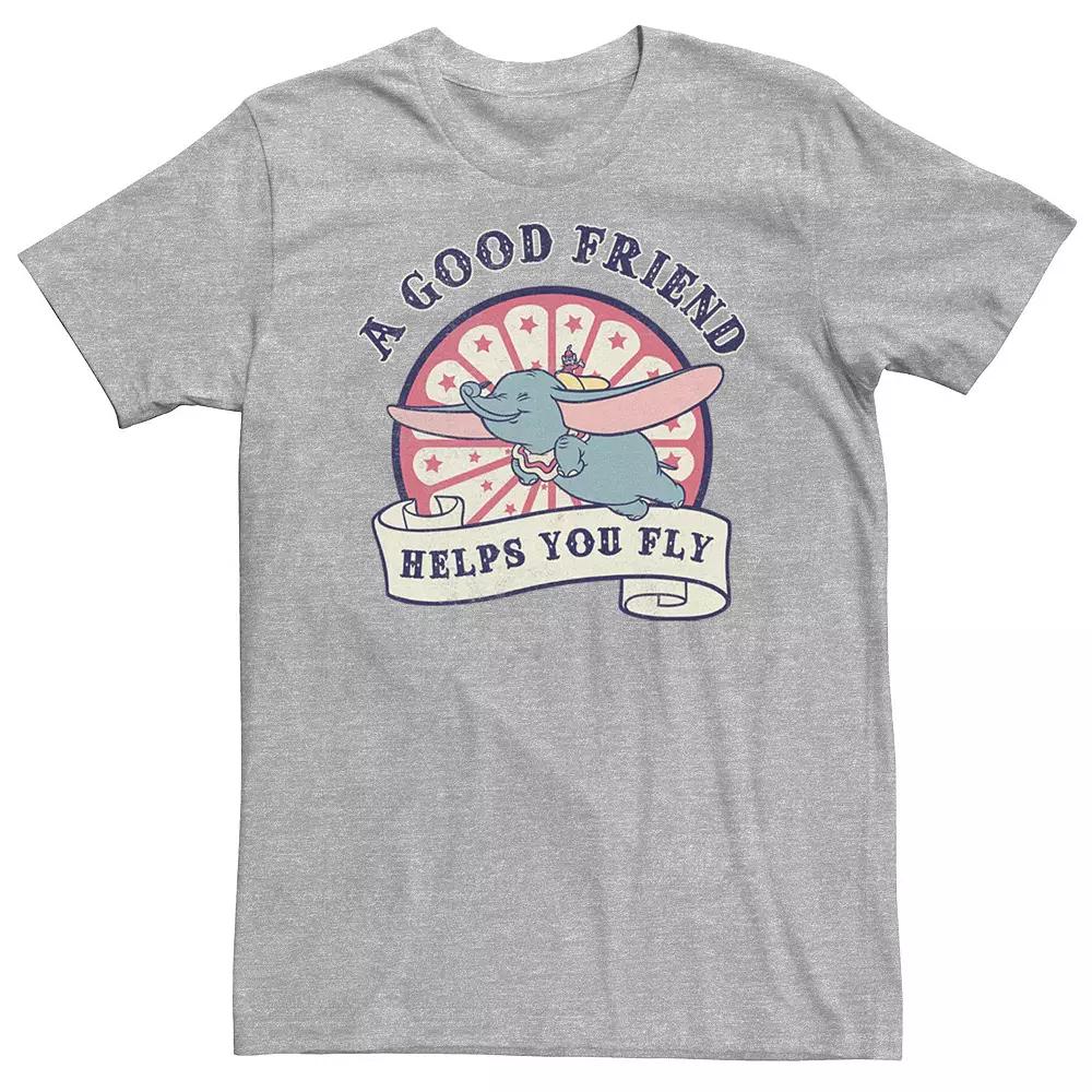 Big & Tall Disney Dumbo A Good Friend Helps You Fly Logo Poster Tee, Men's,  Product Image