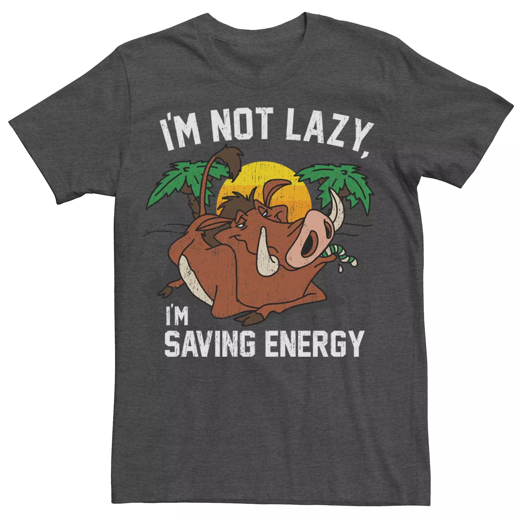 Men's Disney's The Lion King Pumba I'm Not Lazy Tee,  Product Image