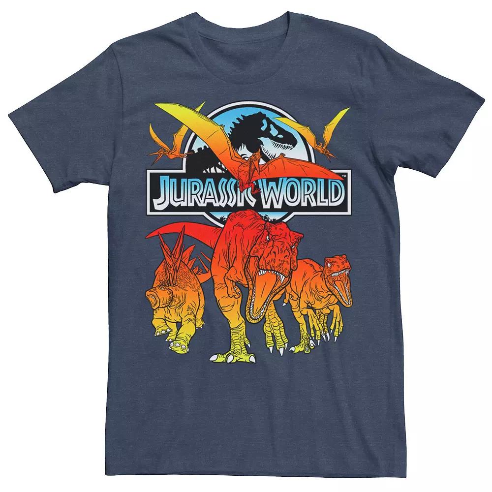 Men's Jurassic World Two Dino Charging Comic Pop Tee,  Product Image