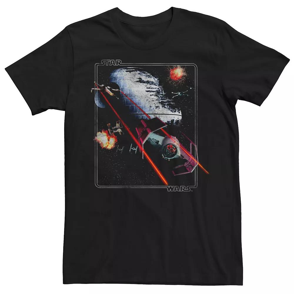 Men's Star Wars Vintage Boxed Up Space Battle Poster Graphic Tee,  Product Image
