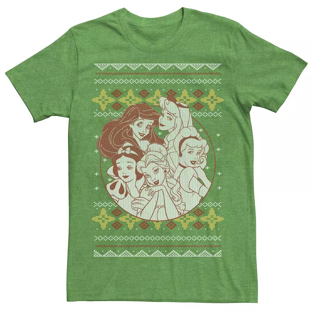Men's Disney Princess Circle Group Shot Ugly Christmas Tee,  Product Image