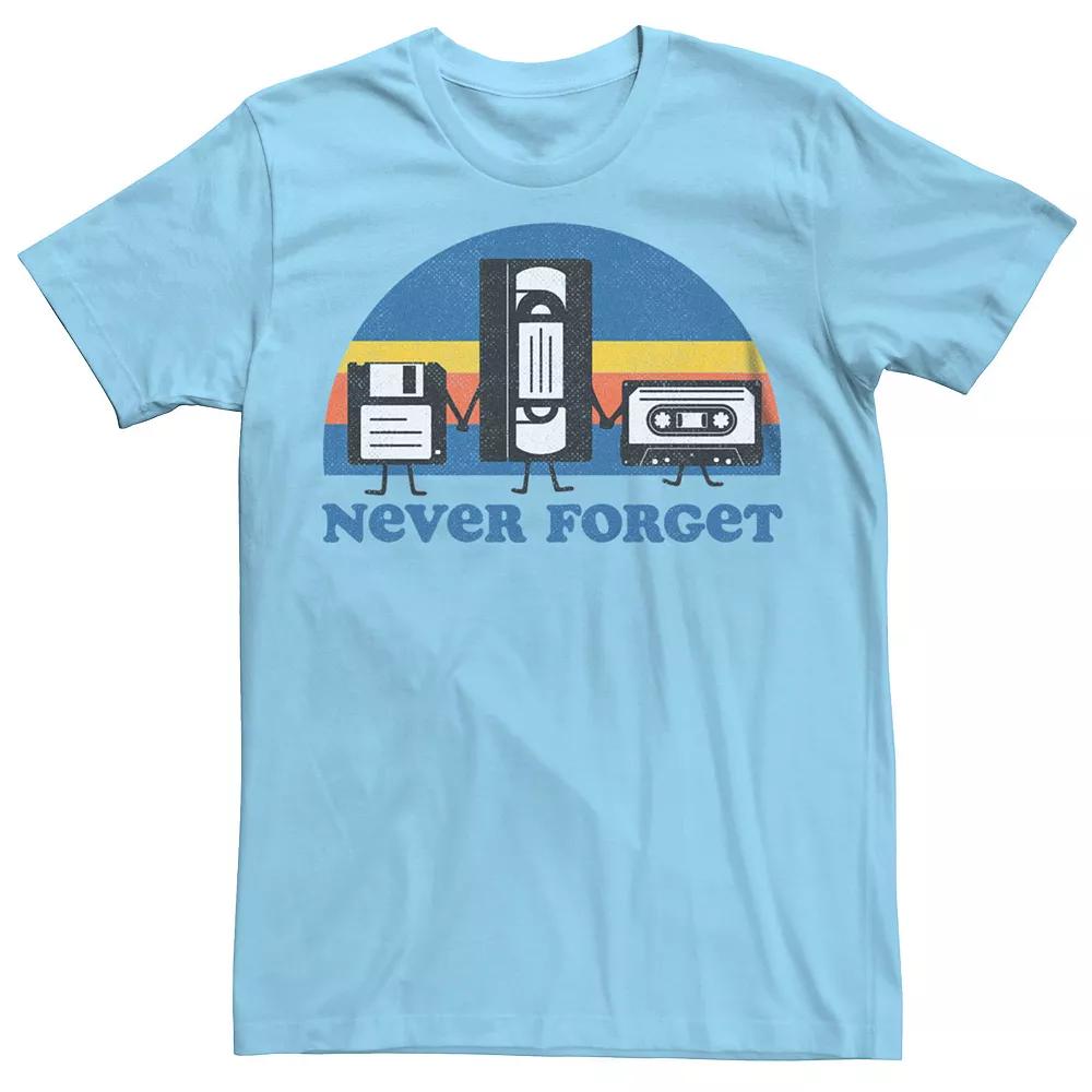 Men's Never Forget Retro Media Graphic Tee, Size: XL, White Product Image