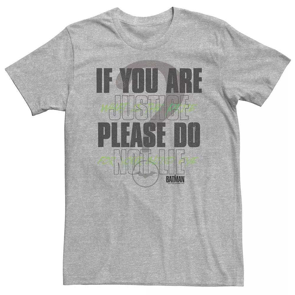 Big & Tall DC Batman If You Are Justice Please Do Not Lie Tee, Men's,  Product Image