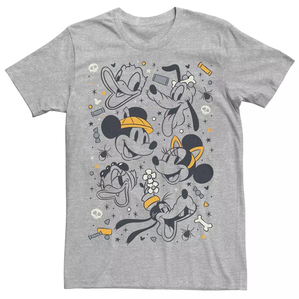 Big & Tall Mickey Mouse And Friends Halloween Heads Graphic Tee, Men's,  Product Image