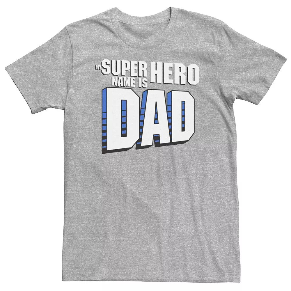 Big & Tall Father's Day "My Superhero Name Is Dad" Tee, Men's,  Product Image