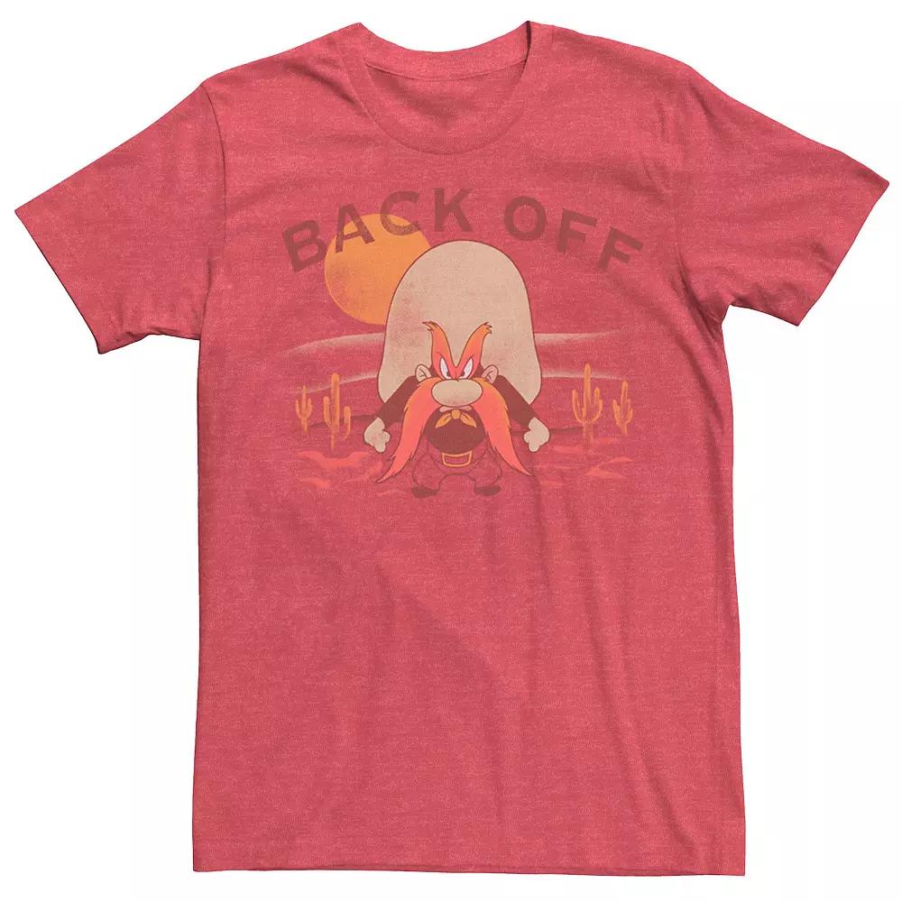 Men's Looney Tunes Yosemite Sam Back Off Dessert Tee, Size: Large, Red Grey Product Image
