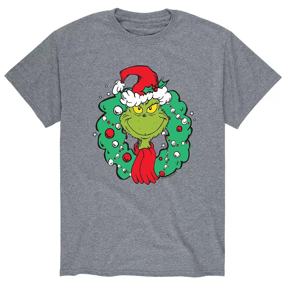 Men's Dr. Seuss The Grinch Wreath Tee,  Product Image