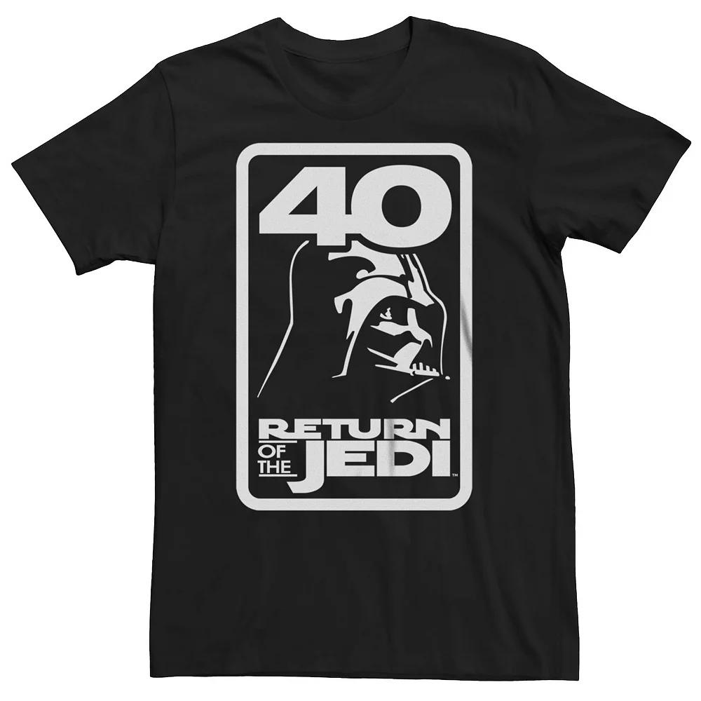 Bit & Tall Star Wars Return of the Jedi 40th Anniversary Black and White Vader Tee, Men's,  Product Image