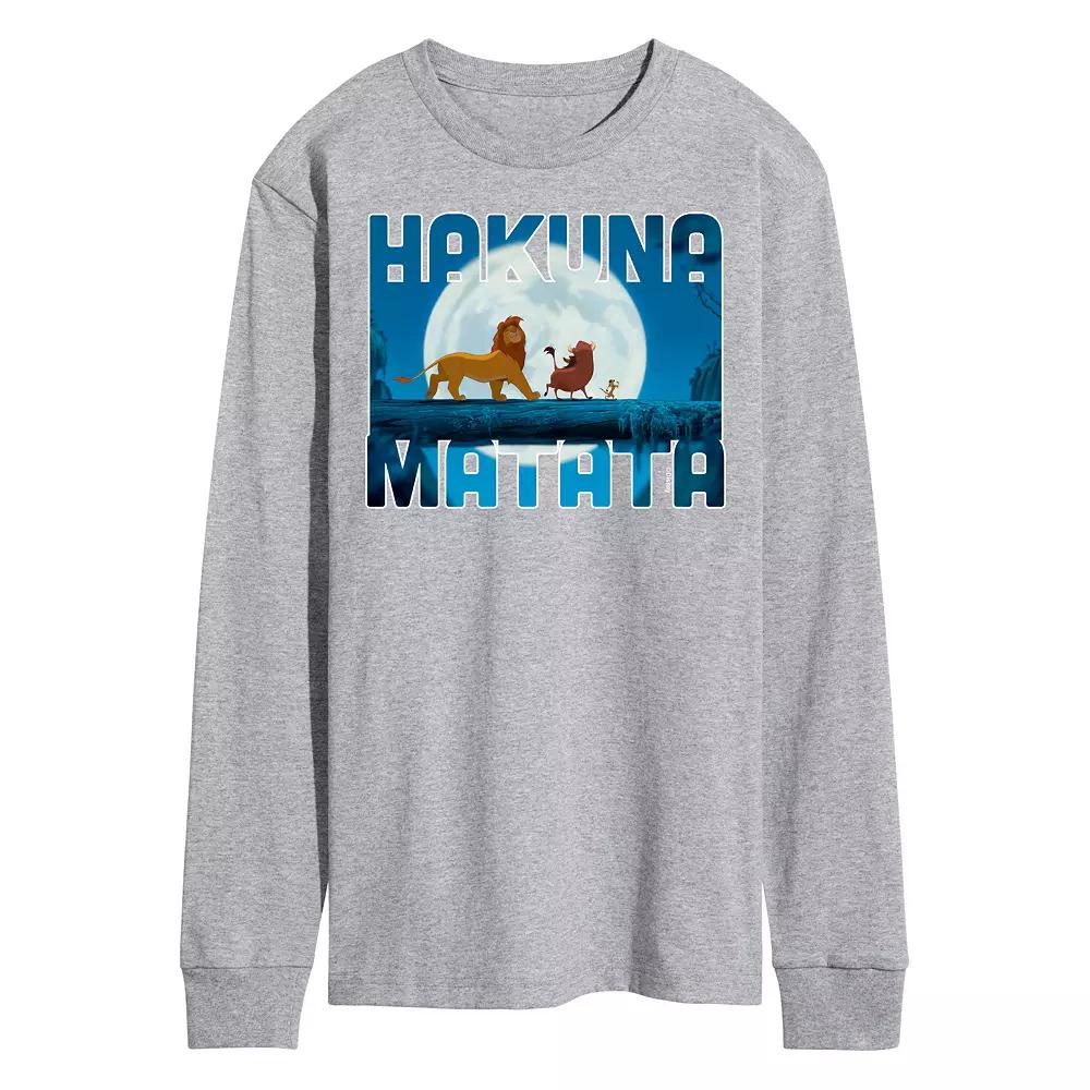Disney's The Lion King Men's Hakuna Matata Long Sleeve Graphic Tee,  Product Image