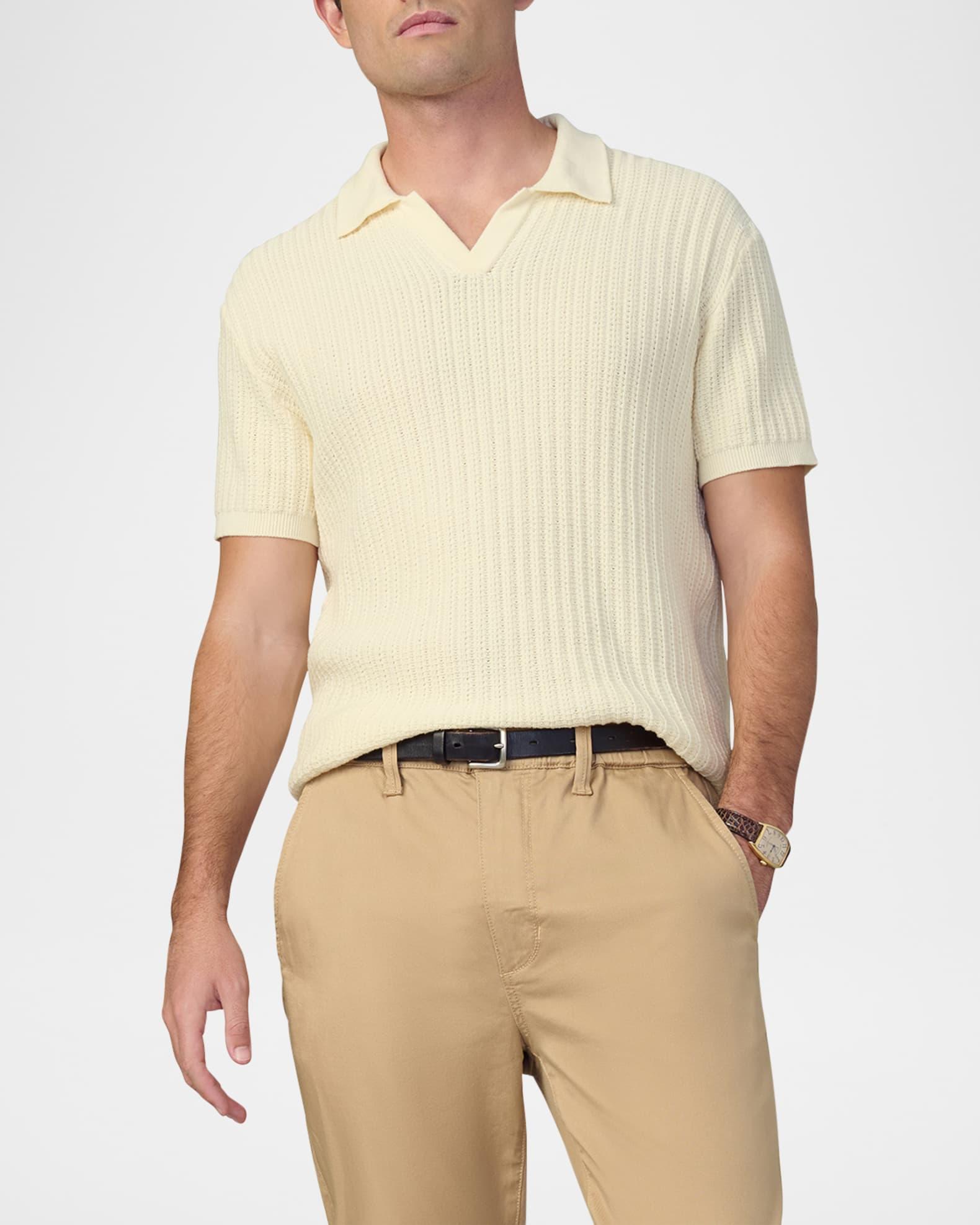 Men's Textured Polo Sweater Product Image