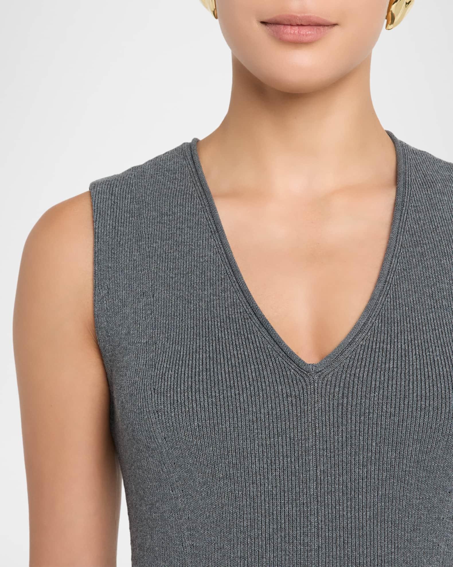 Sleeveless Fit-&-Flare Knit Dress Product Image