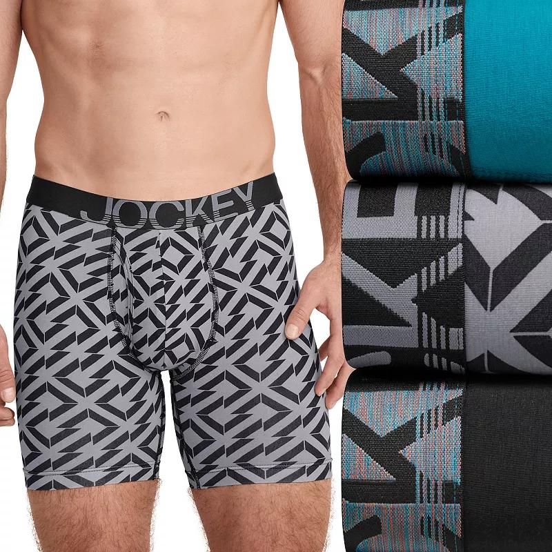 Men's Jockey® 3-pack ActiveStretch™ Long Leg Briefs, Size: Medium, Blue Team Product Image