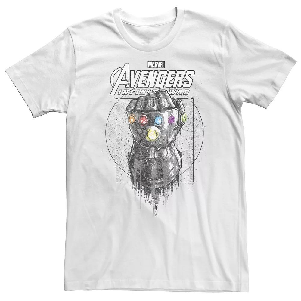 Big & Tall Marvel Infinity War Geo Gauntlet Sketch Tee, Men's,  Product Image