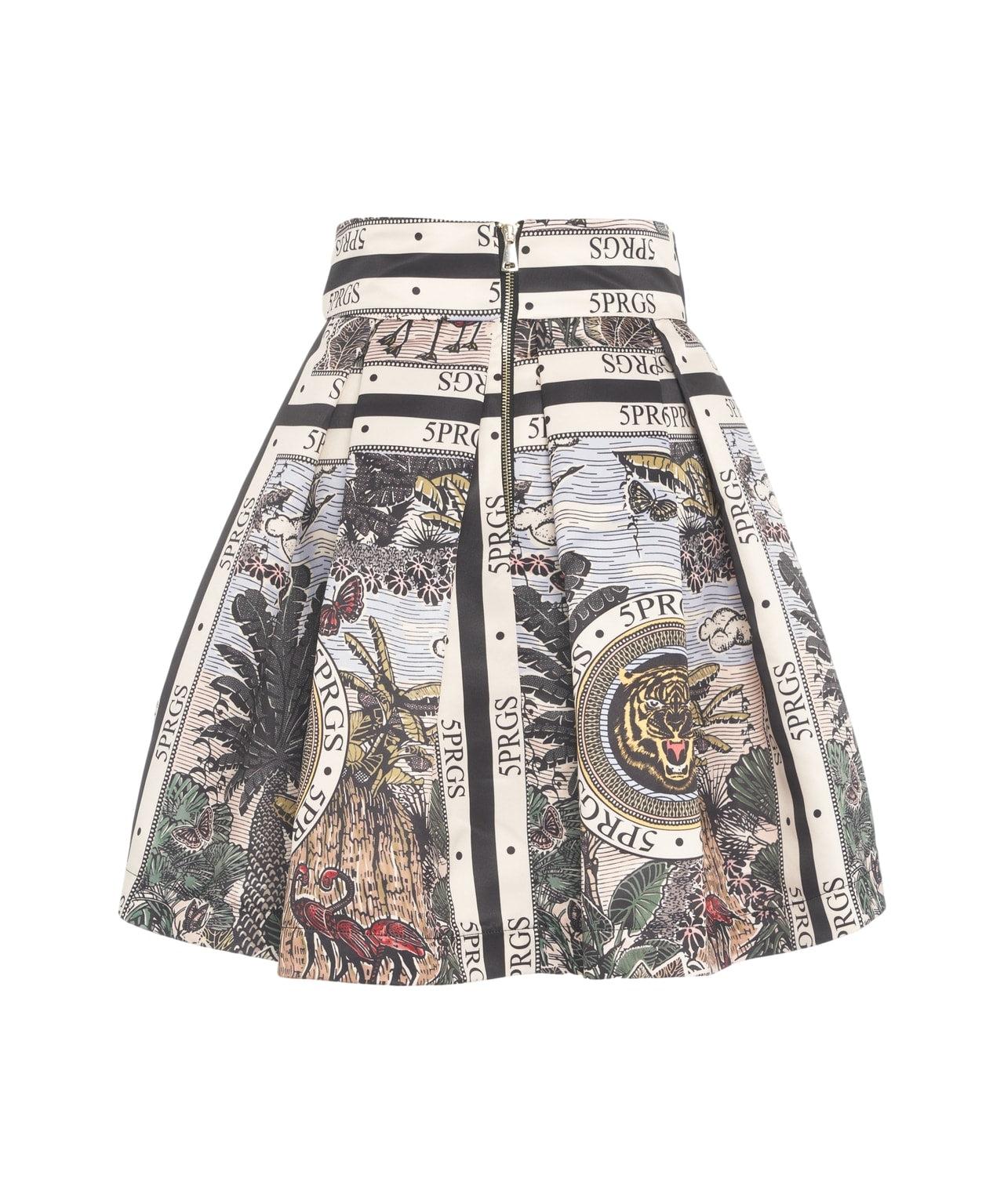 Pleated skirt with print Product Image