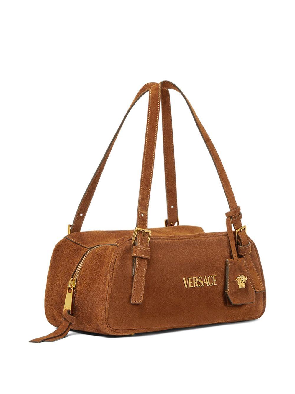 Tag suede shoulder bag Product Image