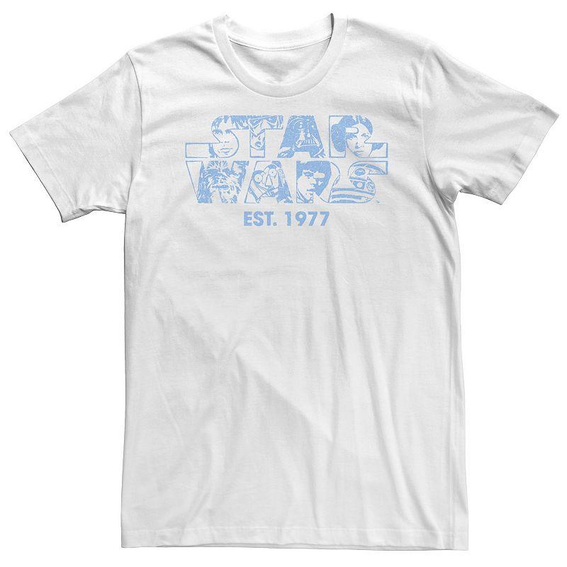 Big & Tall Star Wars Logo Faces Group Shot Logo Tee, Men's, Size: 3XL Tall, White Product Image