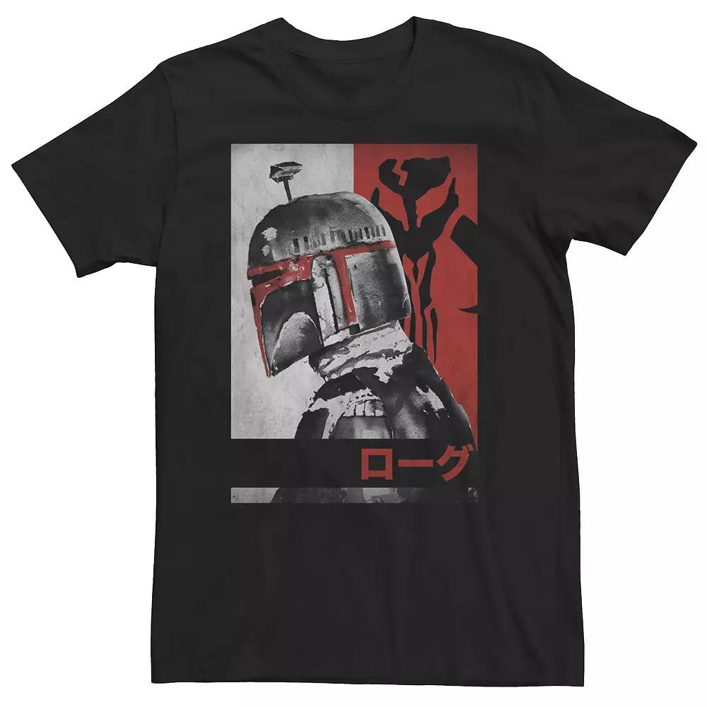 Big & Tall Star Wars Boba Fett Kanji Style Tonal Poster Tee, Men's, Size: 4XL, Black Product Image