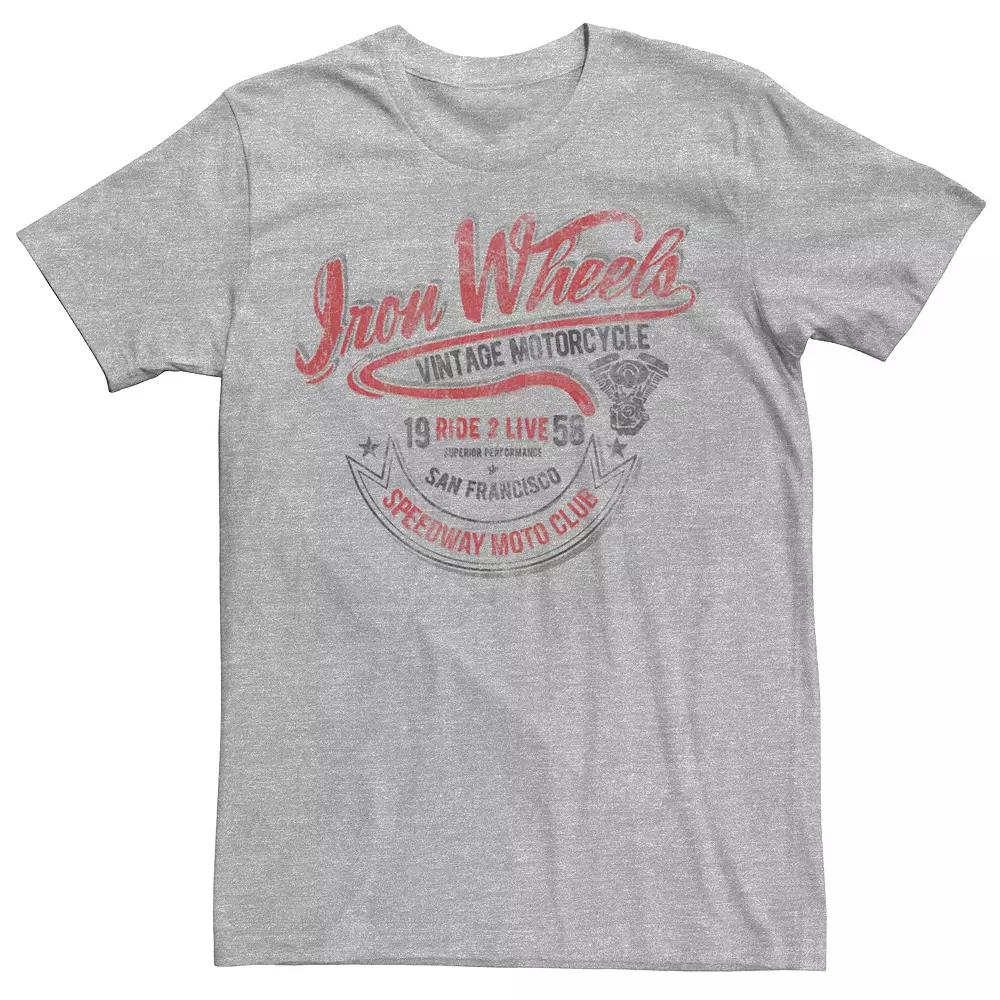 Men's Iron Wheels Speedway Moto Club Vintage Tee,  Product Image