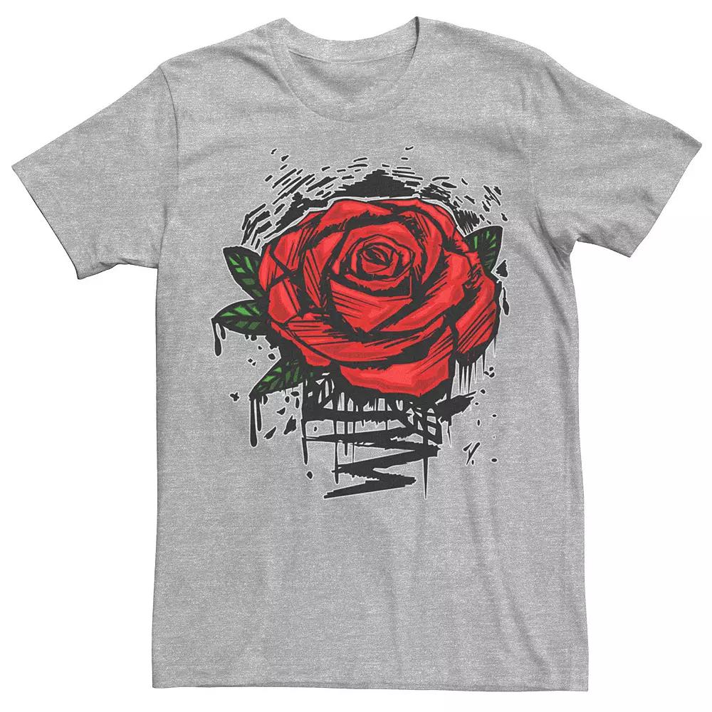 Men's Rugged Rose Drip Graphic Tee,  Product Image