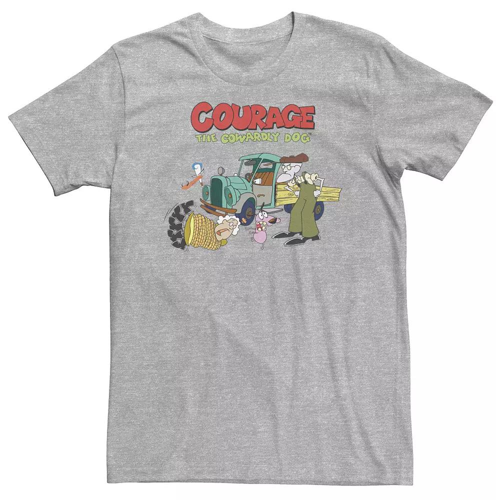 Big & Tall Courage The Cowardly Dog Scene Logo Tee, Men's,  Product Image