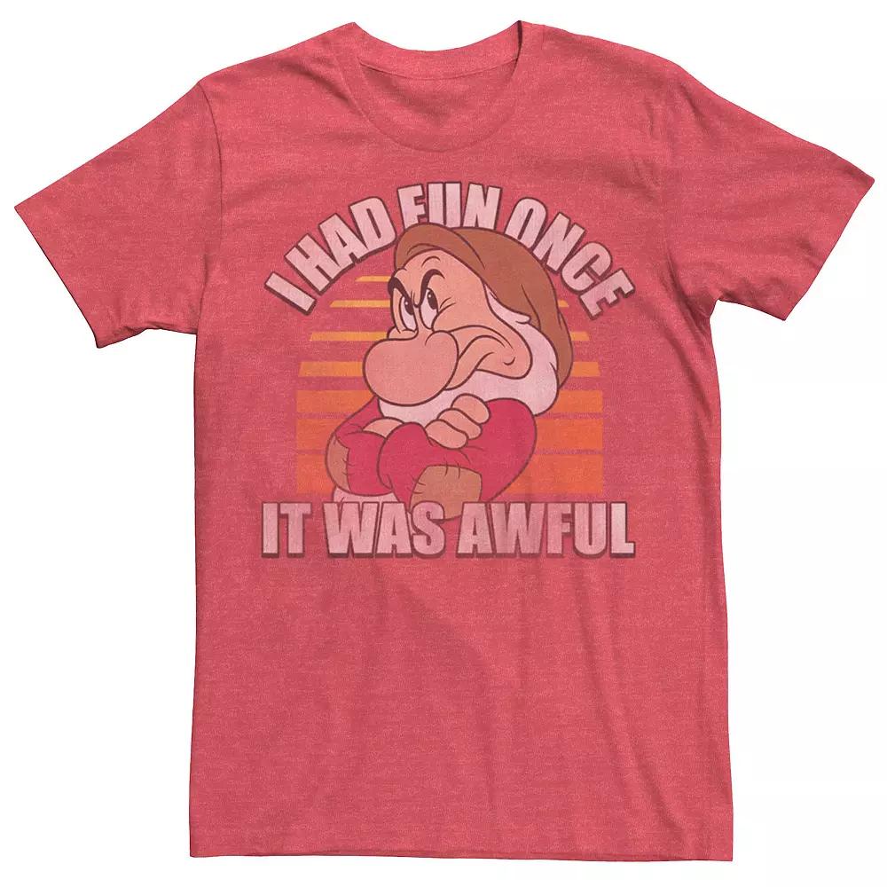 Disney's Snow White And the Seven Dwarfs Men's Grumpy Had Fun Graphic Tee,  Product Image
