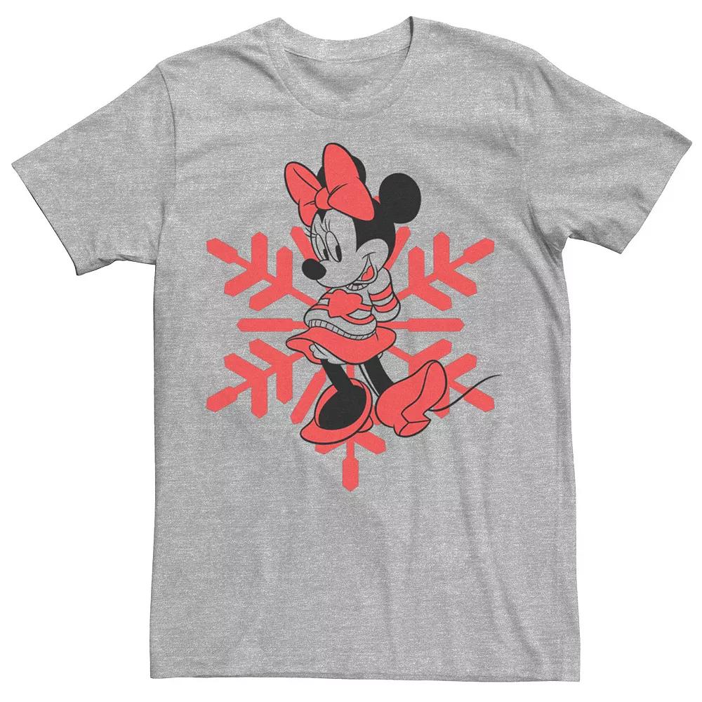Disney's Minnie Mouse Christmas Outline Men's Tee, Size: XL, Athletic Grey Product Image