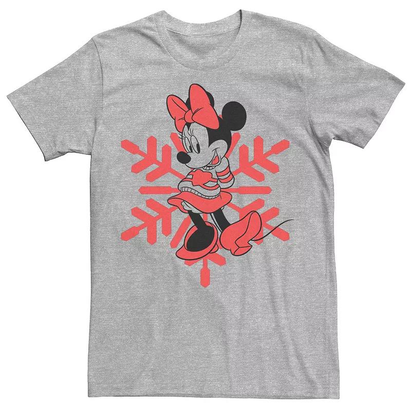Disney's Minnie Mouse Christmas Outline Men's Tee, Size: XL, Athletic Grey Product Image