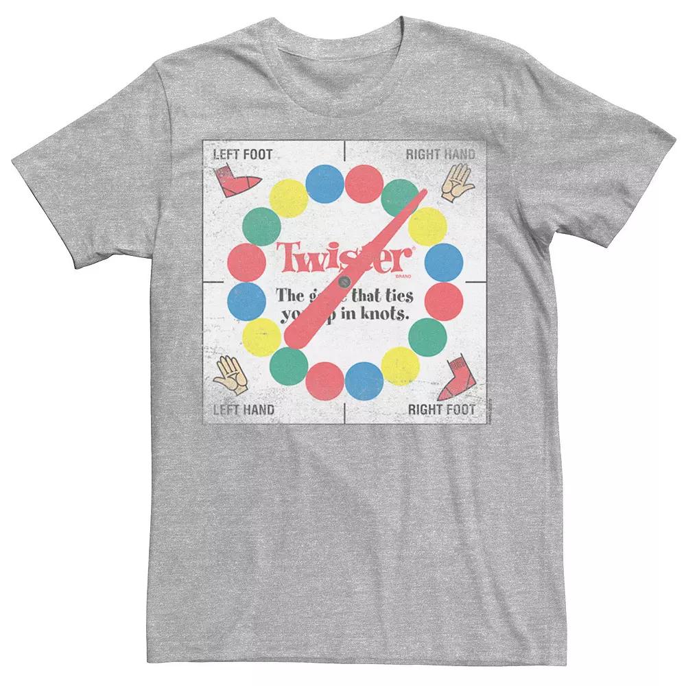 Men's Twister Distressed Classic Game Board Tee, Size: XXL, Athletic Grey Product Image