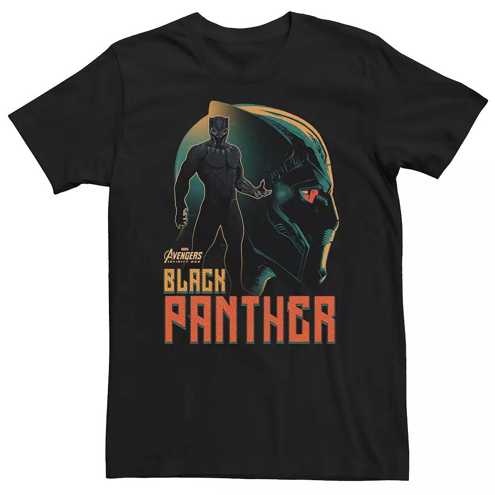 Big & Tall Marvel Infinity War Black Panther Profile Tee, Men's,  Product Image