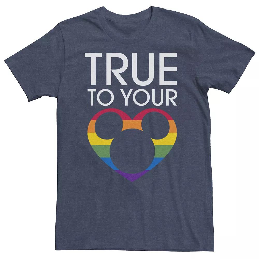 Big & Tall Disney Mickey Mouse True To Your Heart Head Silhouette Tee, Men's,  Product Image