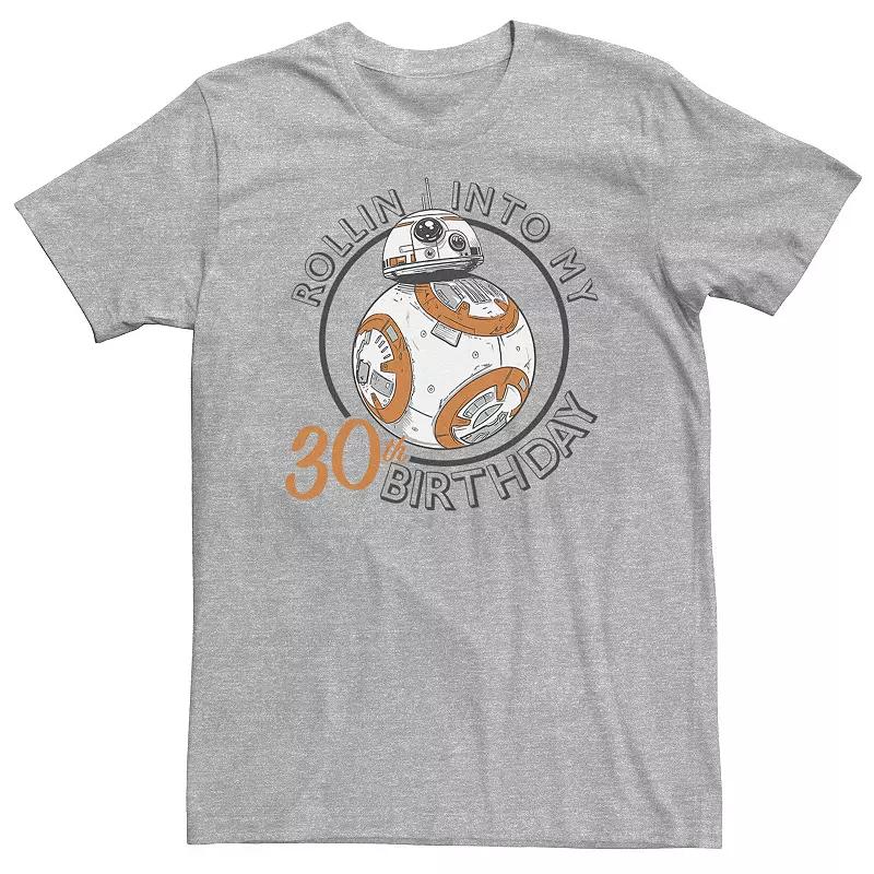 Big & Tall Star Wars BB-8 Rollin Into My 30th Birthday Portrait Tee, Men's,  Product Image