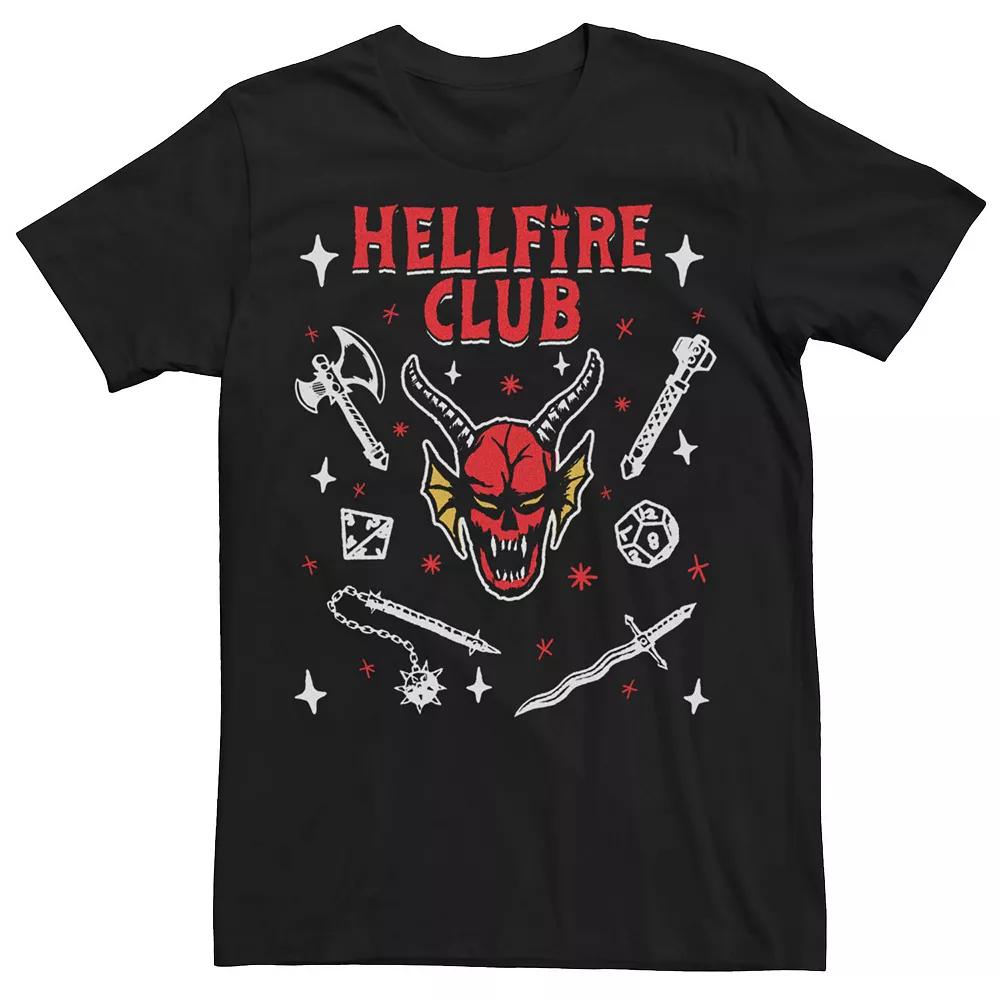 Men's Netflix - Stranger Things The Hellfire Club Mace Dagger Axe Tee,  Product Image