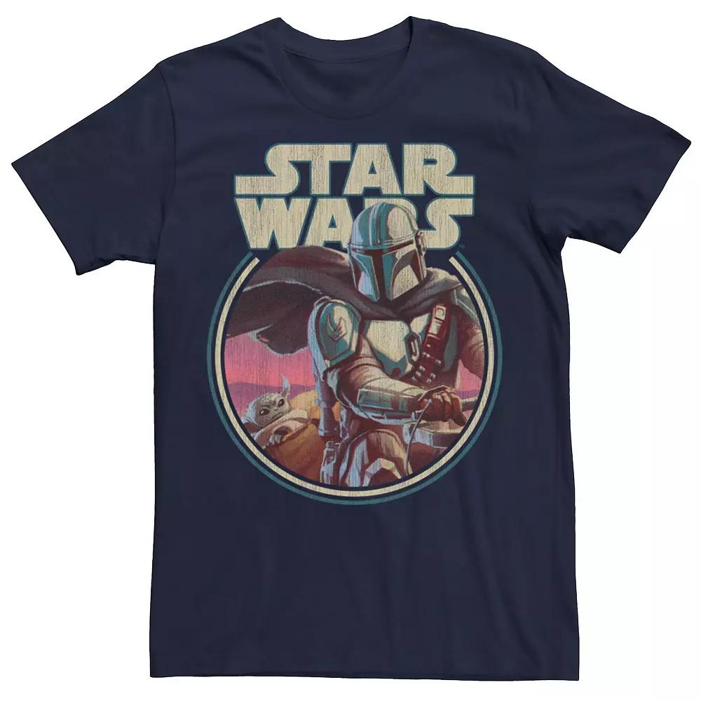Men's Star Wars The Mandalorioan Grogu & Mando Team Circle Logo Tee,  Product Image