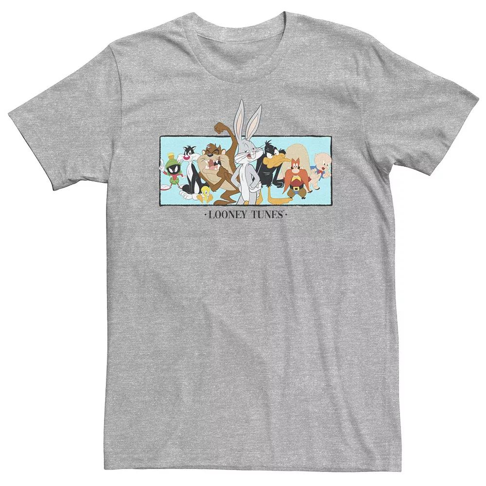 Big & Tall Looney Tunes Group Shot Panel Tee, Men's,  Product Image