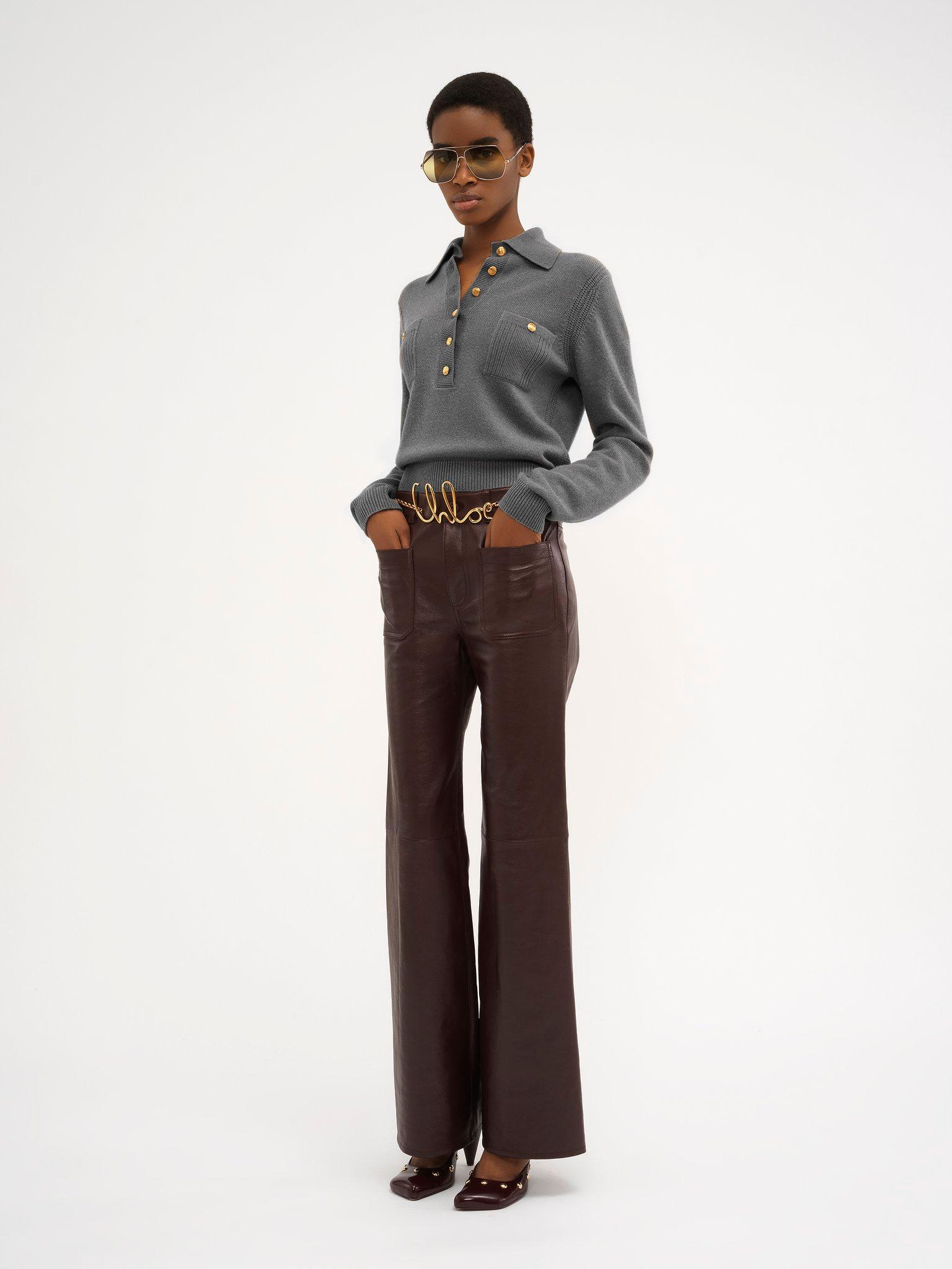 Polo sweater in wool & cashmere Product Image