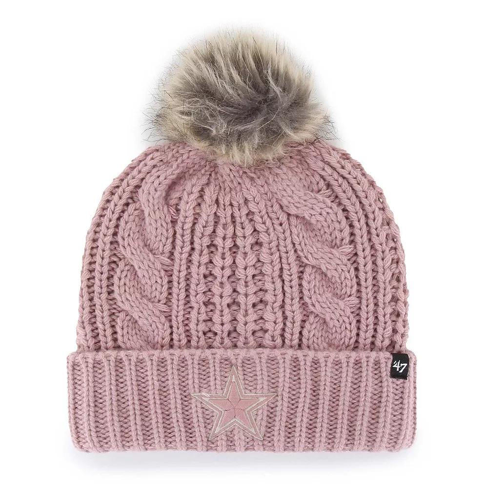 Women's '47 Dusty Rose Dallas Cowboys Meeko Cuffed Knit Hat with Pom, Pink Product Image