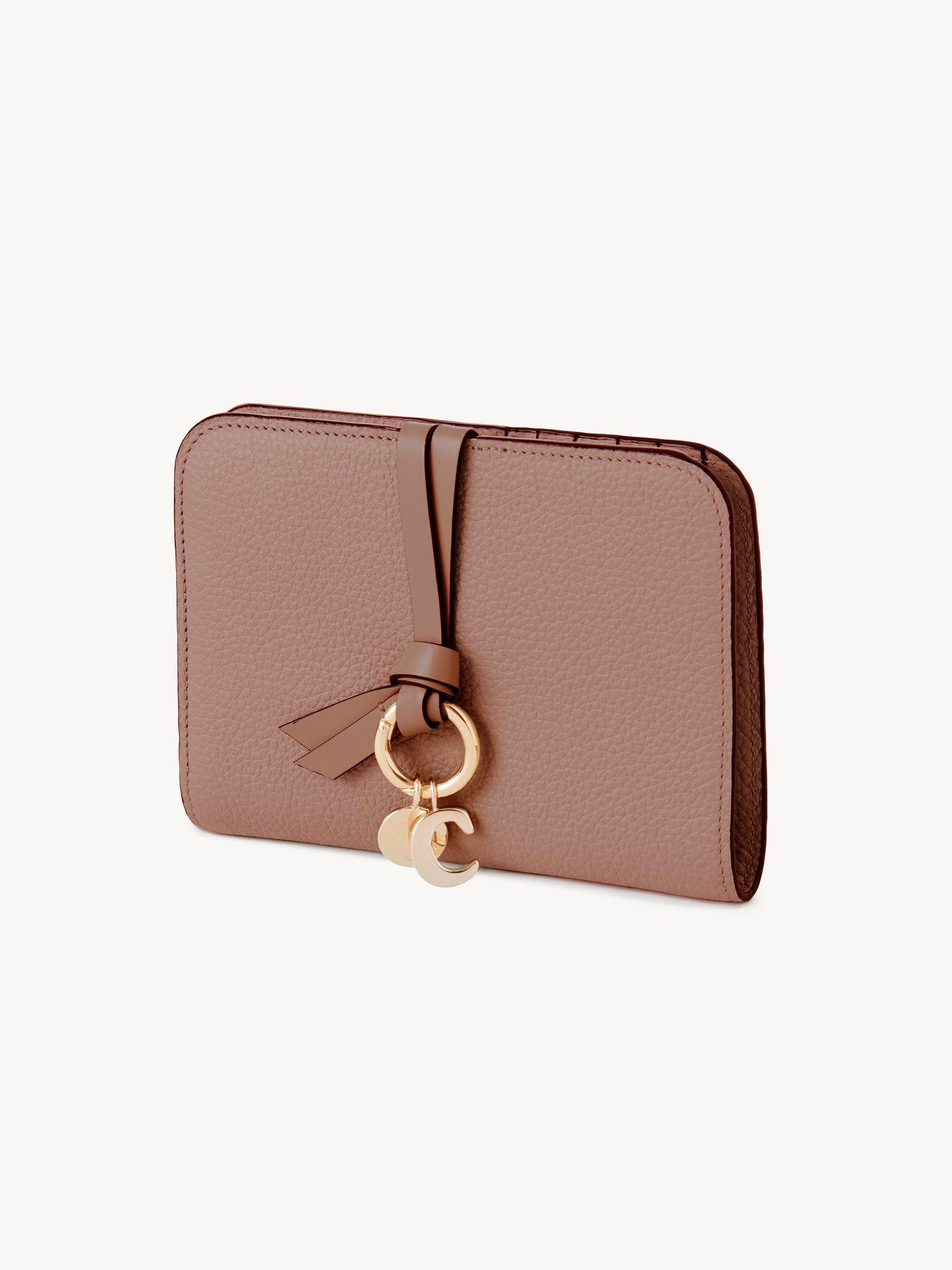 Alphabet bifold wallet in grained leather  Product Image