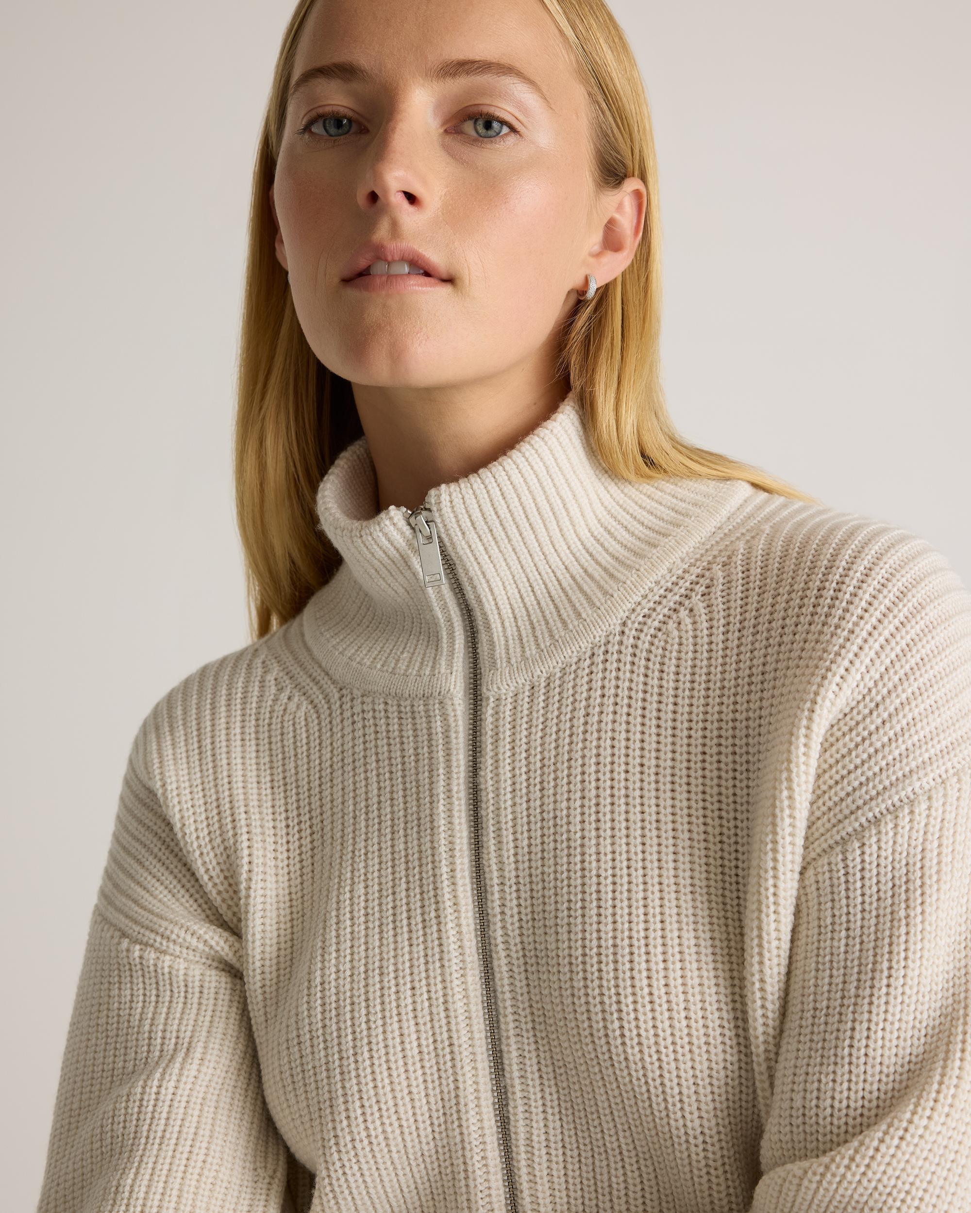 Quince | Women's Australian Merino Wool Half Zip Sweater Product Image