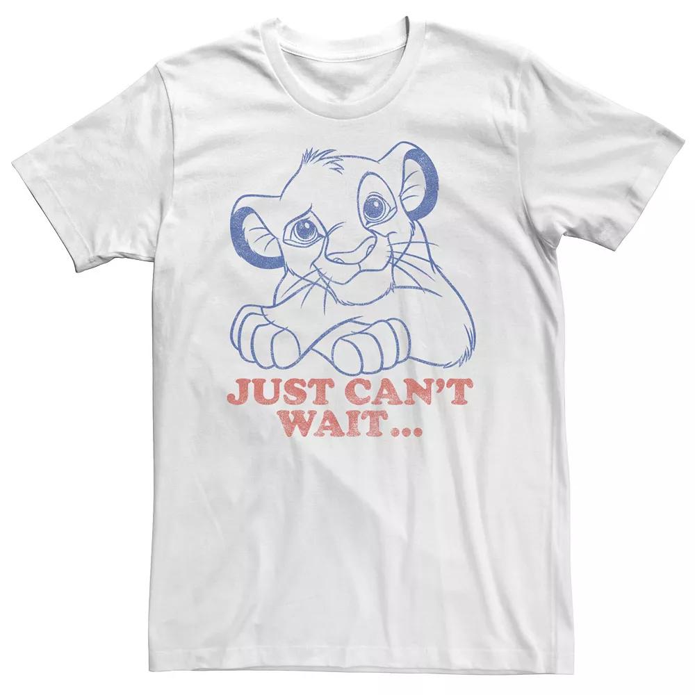 Big & Tall Disney Lion King Simba Can't Wait Line Art Tee, Men's,  Product Image