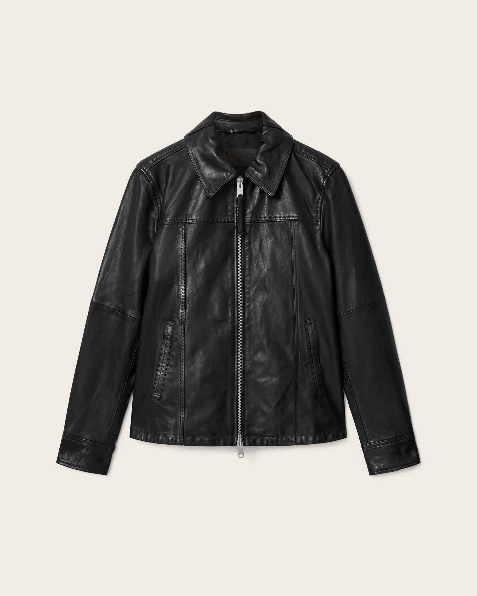 Repurpose Tailored Leather Jacket Black | ALLSAINTS US Product Image