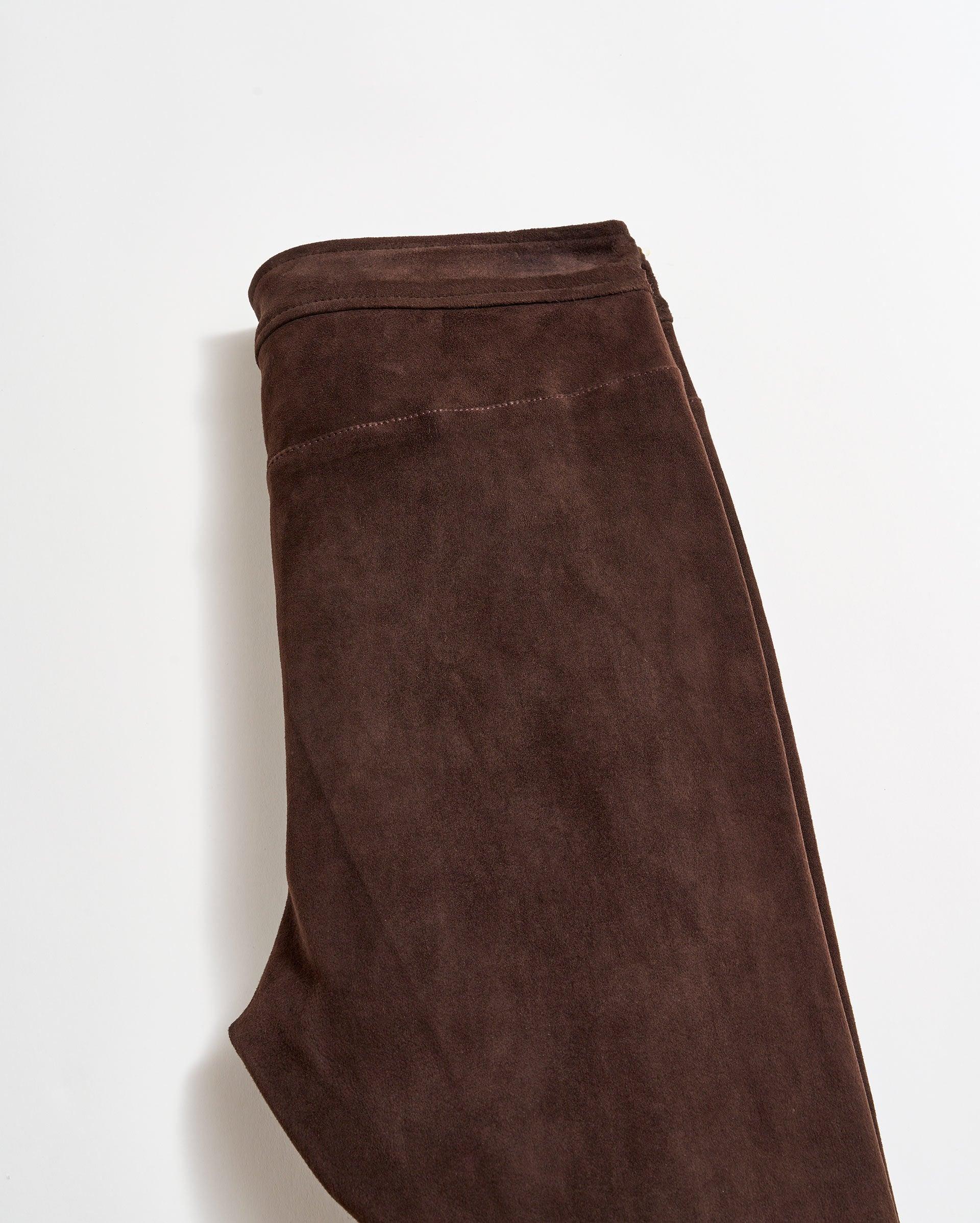 Stretch Suede Fly Front Legging -  Product Image