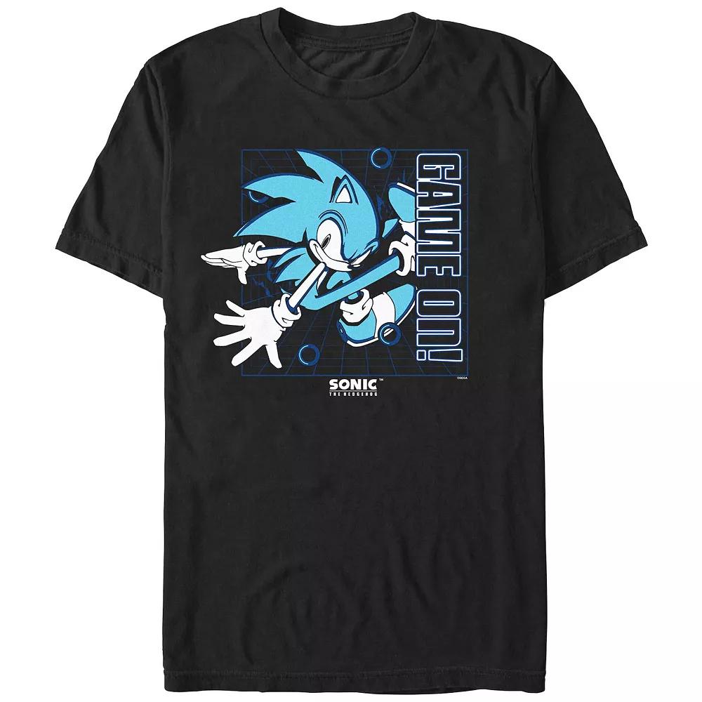 Men's Sonic The Hedgehog Game On Poster Graphic Tee,  Product Image