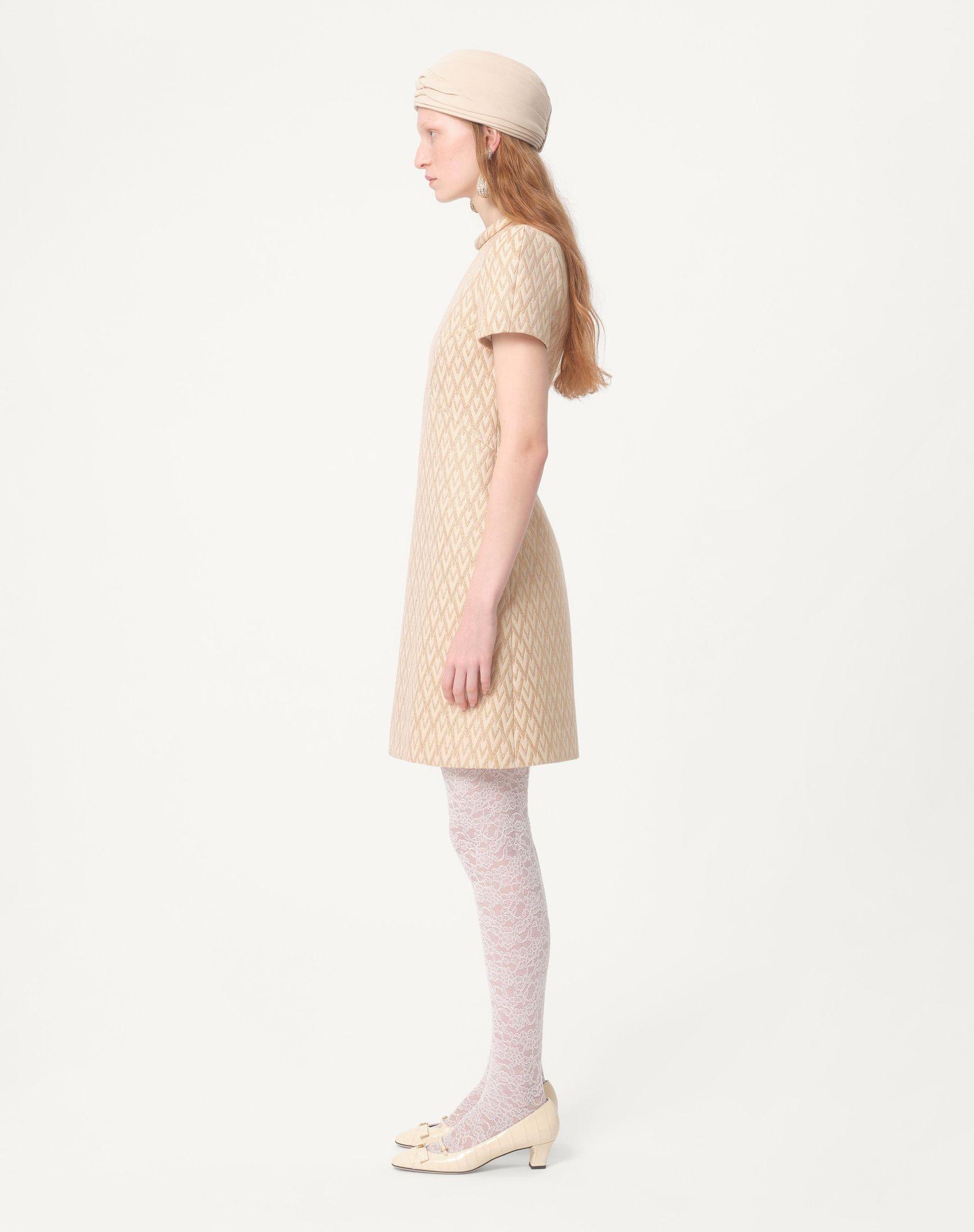 Short Dress In Lurex Jacquard Toute La V  Product Image