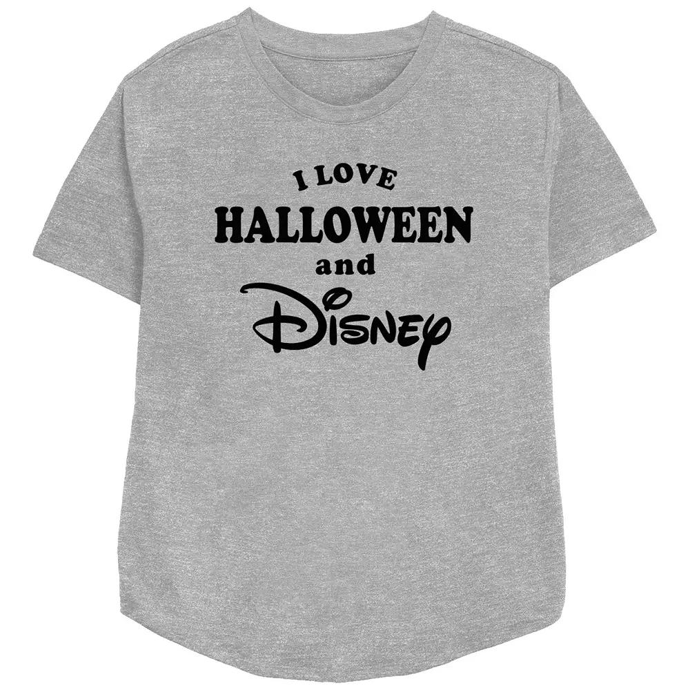 Disney's I Love Halloween And Disney Women's Relaxed Fit Graphic Tee,  Product Image