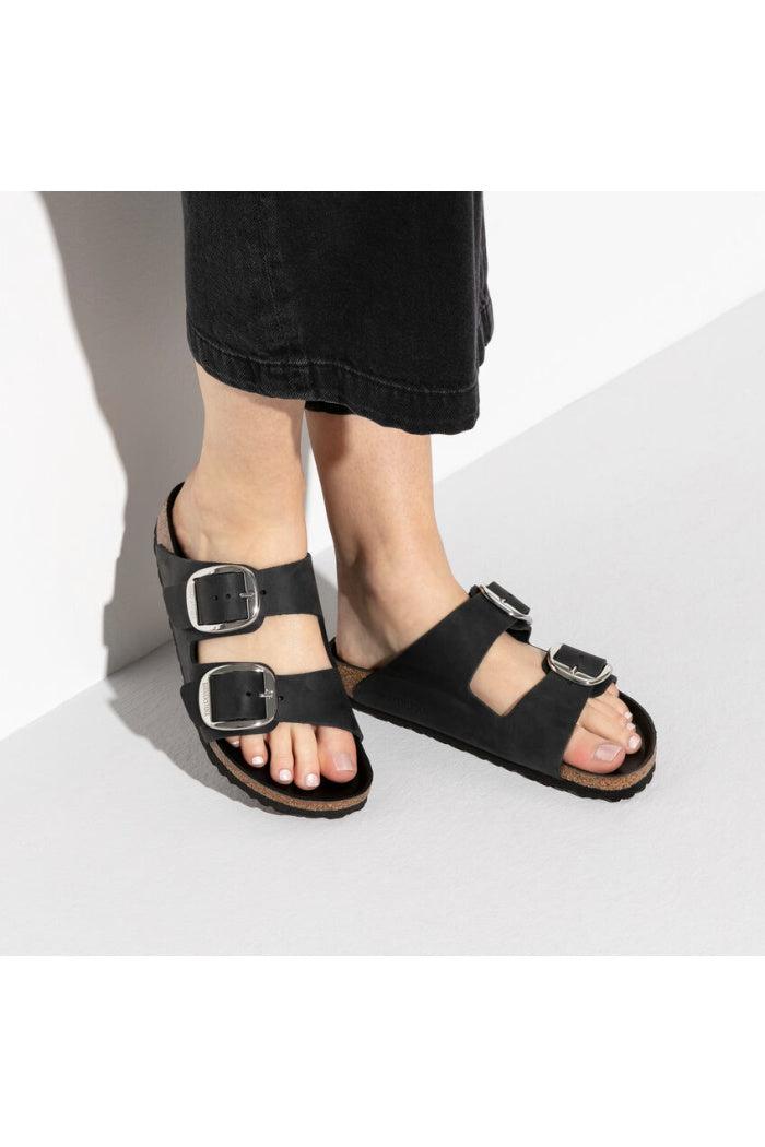 BIRKENSTOCK BIG BUCKLE IN BLACK OILED LEATHER Product Image