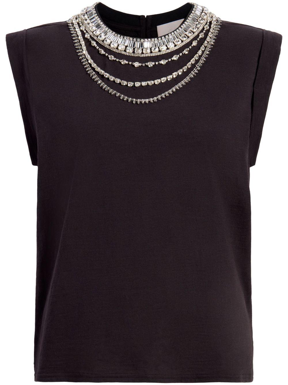 Bella necklace-embellished T-shirt Product Image