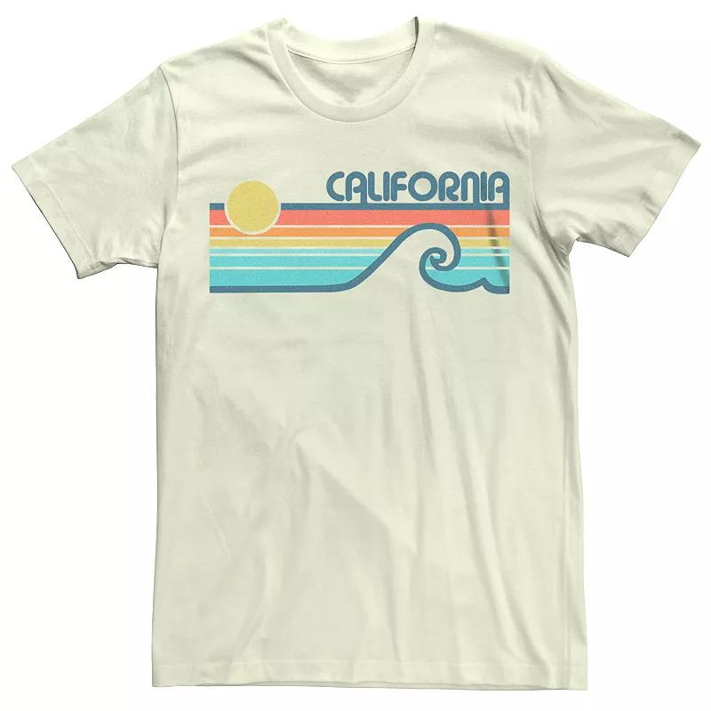 Men's California Retro Sunset Wave Graphic Tee,  Product Image